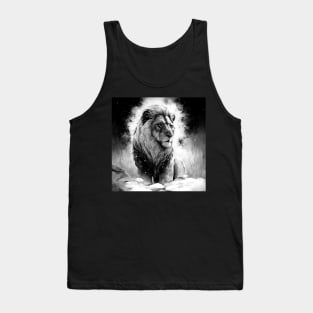 Golden Snow Lion monochrome Tank Top